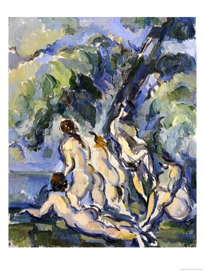 Bathing Study for Les Grandes Baigneuses, circa 1902-1906 - Paul Cezanne Painting
